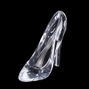 Crystal Glass High Heels Wedding Shoes Statue Decoration Transparent Acrylic High Heel Statue Decorative for Girls Women
