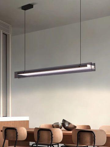 Dining room chandelier led extremely simple office anti-blue light eye protection study long strip modern lamp Pendant light