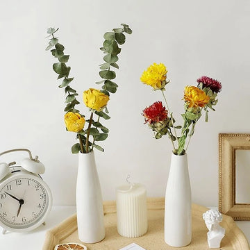 Nordic Style Ceramic Vases Aesthetic Flower Pot Modern Flower Bottle Home Flower Arrangement Desktop Ornament Livingroom Decor