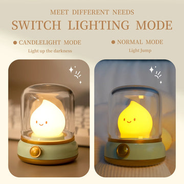 Mini Desktop  Cute Night Lamp Creative USB Rechargeable Portable Cartoon Table Lamp  Coffee   Decor Hotel Bedroom Bathroom decor