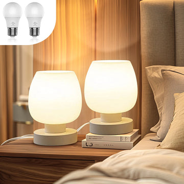 Two suite table lamps, modern creative table lamps, dimmable decorative lights, frosted glass lamps for bedroom bedside