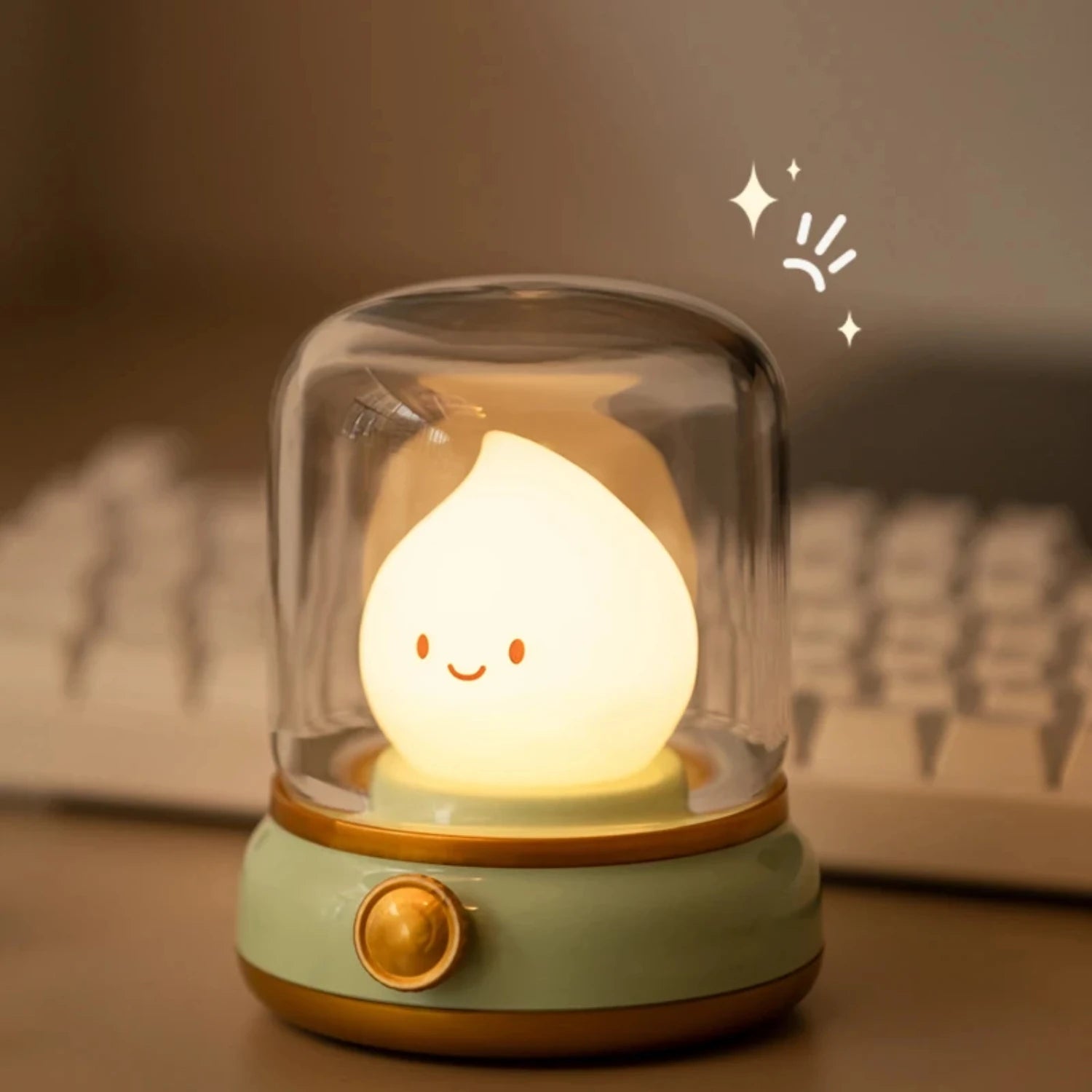 Mini Desktop  Cute Night Lamp Creative USB Rechargeable Portable Cartoon Table Lamp  Coffee   Decor Hotel Bedroom Bathroom decor
