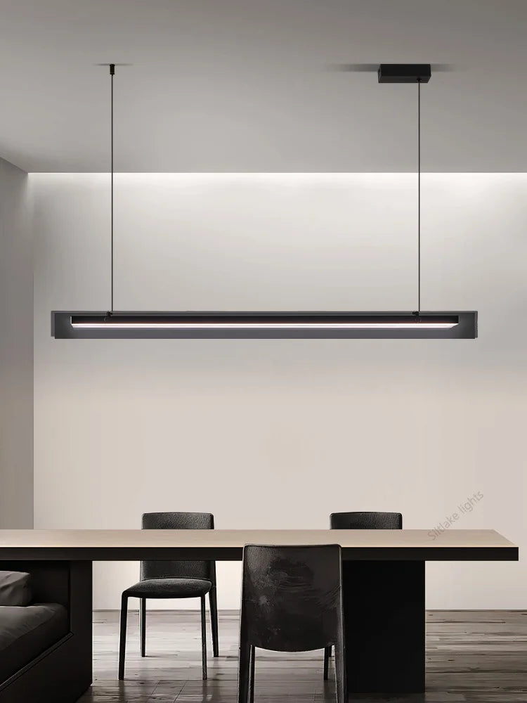 Dining room chandelier led extremely simple office anti-blue light eye protection study long strip modern lamp Pendant light