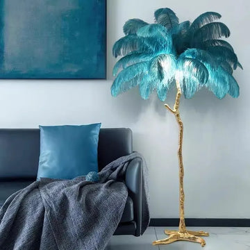 Modern Ostrich Feather Floor Lights Luxury Nordic LED Standing Lights